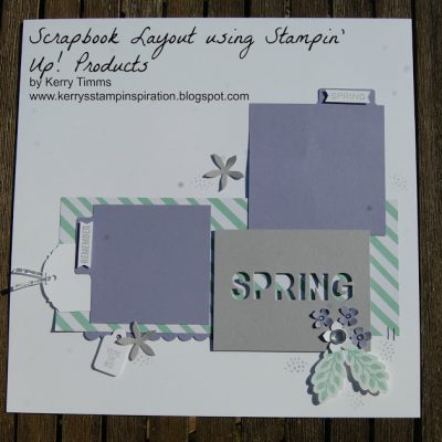 This month’s Scrapbooking Class layouts